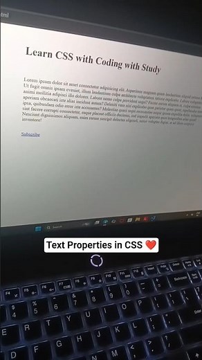 text align properties in css ✍🏻 #css #text