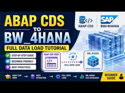 ABAP CDS to BW_4HANA Full Data Load Tutorial |ABAP CDS View|Beginner Guide|CDS ABAP#sapphire #sap