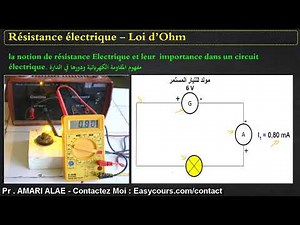 Résistance Electrique - Loi d'Ohm - Physique chimie - 3ème année Collège