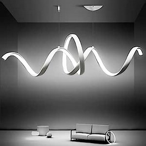 Dimmable LED Chandelier with Remote Control，Modern Pendant Light Fixture in Gold 45W Color Temperature3000K/4000K/6000K Adjustable for Kitchen Island, Dining Table, Office and Bedroom