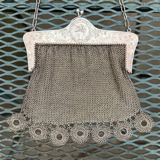 Antique Alpacca German Silver Mesh Chainmail Purse - Etsy