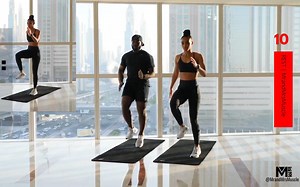 自剪辑【MrandMrsMuscle】肌肉夫妇双人组45分钟暴汗燃脂HIIT全身有氧训练，燃脂减脂必备，新手左上角