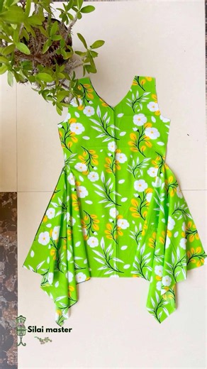 Beautiful Green Floral Baby Frock | Easy Cutting & Stitching Tutorial for 5 Year Girl