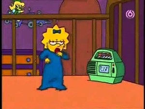 Maggie simpson is dancing