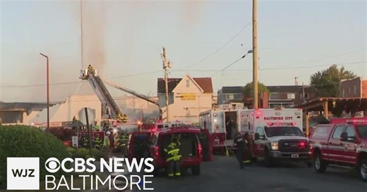 Firefighters respond to 3 alarm fire at commercial Laundry building in Northwest Baltimore