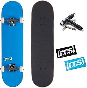 [CCS] Skateboard Complete | Maple Wood | Professional Grade | Fully Assembled with Skate Tool & Stickers | Adults, Kids, Teens, Youth | Boys & Girls