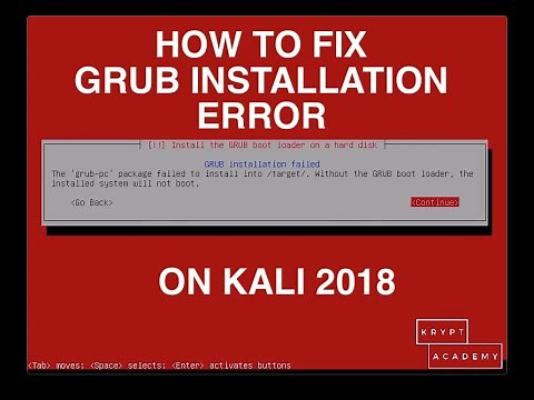 How to Install Kali 2018 as a VM with Network Mirror and Grub Boot Loader