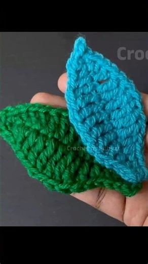 Crochet leaf tutorial for beginners