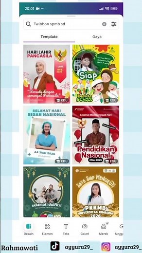 Membuat desain twibbon dari template Canva #twibbon #canva #spmb2025 #mpls #mpls2025
