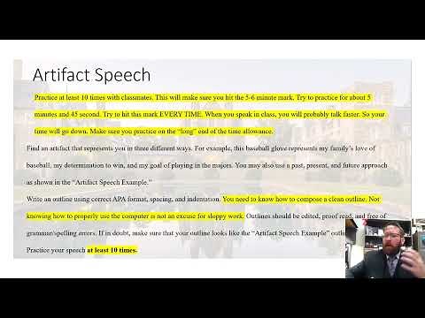 Artifact Speech Example