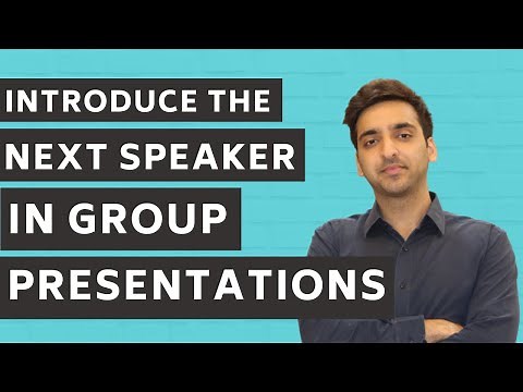 Group Presentation Introduction: A Simple Framework to Transition from One Speaker to the Next