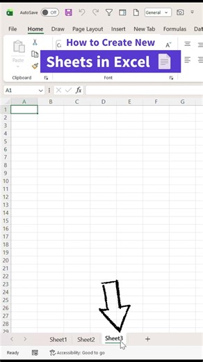 ✅ Create New Sheets in Excel 📄 #excel#exceltutorial #excelformula#exceltraining#exceltricksandtips