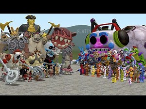 NEW PROJECT JOYKILL, MAMA BEAR BOSS, ALL DARK DECEPTION CHARACTERS VS ALL FNAF 1-9 SECURITY BREACH!