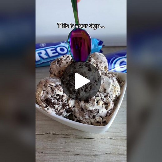 3-ingredient Oreo ice cream #oreo #icecream #gelato