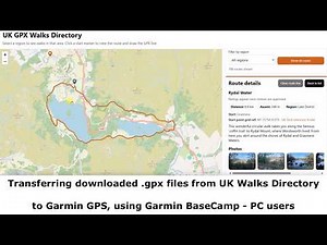 Downloading GPX File and transferring to a Garmin GPS Unit