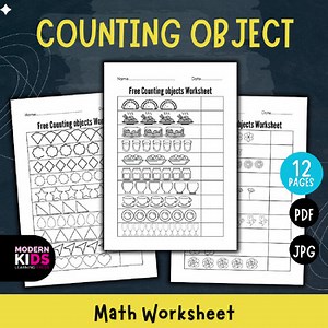 Counting Objects Math Worksheet