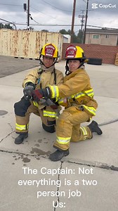 Teamwork makes the dream work!👩‍🚒👩‍🚒 #lafd #firefighter #firefighterlife #firefighterposts #firstresponders #funnyreelsvideo | Los Angeles Fire Department Foundation