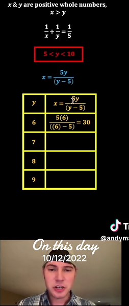 Solving for X and Y in Math Equations: Understanding Reciprocals