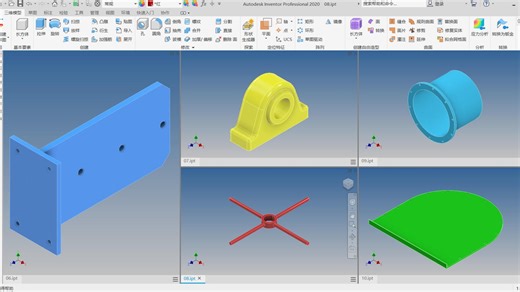 第20期：inventor建模3D StudyCAD/CAM练习题6-10题