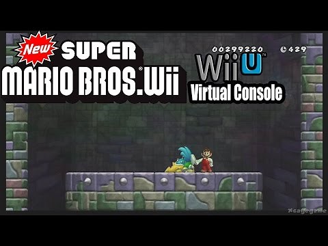 New Super Mario Bros. Wii - Wii U Virtual Console Gameplay Walkthrough ( eshop EU ) [ 60 FPS HD ]
