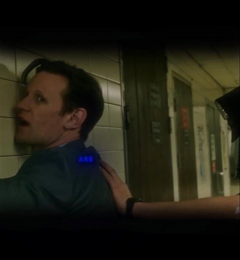 Milo (Matt Smith) and Morbius (Jared Leto) fight in the underground.