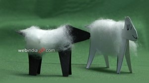 Cotton Sheep,how to make Cotton Sheep
