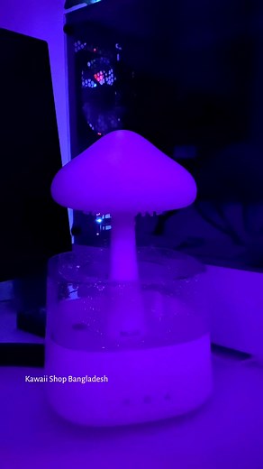 25K views · 210 reactions | Available In stock ‼️Real video朗朗 This beautiful Magic Mushroom rain cloud humidifier with color changing light already stock out You can order now if you love to sleep with the sound of rain️✨ #ASMRDecor #RainCloudHumidifer #MushroomShape #SereneAtmosphere #IndoorAirQuality #RelaxationStation #SleepEnhancer #CalmingVibes #HomeDecor #raindrops #soundofraindrops | Kawaii Shop Bangladesh | Facebook