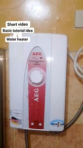 AEG WATER HEATER basic tutorial idea | EDO tv | Facebook