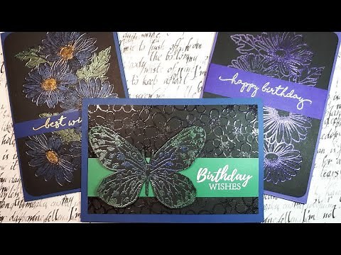 3 TECHNIQUES with MICA POWDER and CLEAR EMBOSSING POWDER