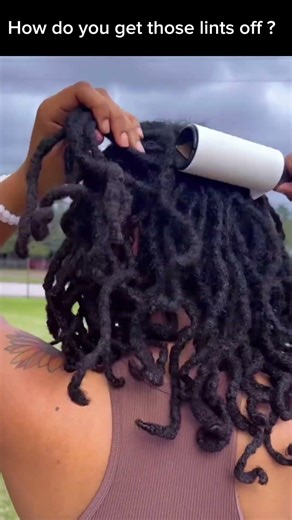 How do remove those lints from your locs? #lints #naturalhair #viral