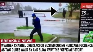 Weather Channel Reporter FAKES HIGH WINDS While Two People Walk By FINE