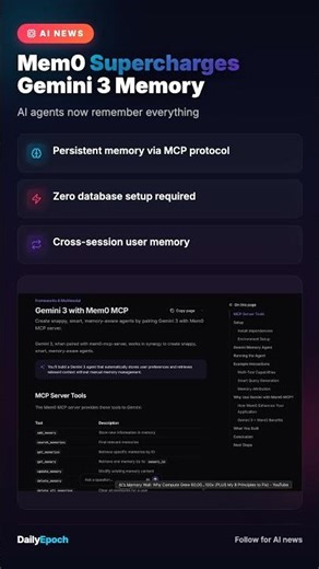 Mem0 SUPERCHARGES Gemini 3 Memory