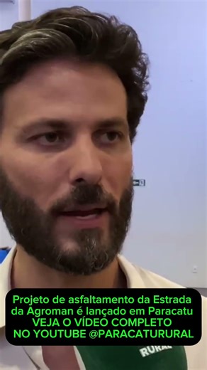 Project to pave the Agroman Road is launched in Paracatu.