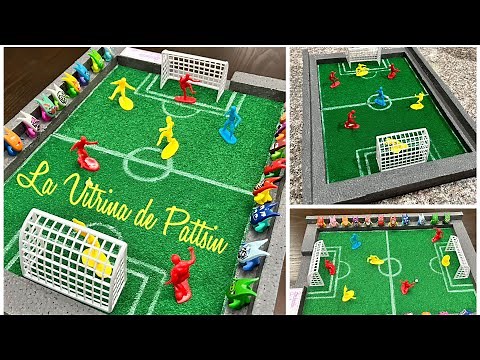 Maqueta de cancha de fútbol fácil, easy soccer field model #maqueta #manualidades