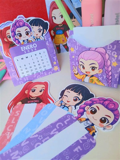 Kit Guerreras KPOP #canva #etiquetasescolares #calendarios #poryalapices #kpop