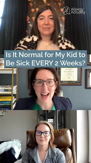 Allergy Actually- Your Allergist Besties on Instagram: ""He goes to preschool... getting a fever every 2-3 weeks... that's not atypical." It's the question every parent asks during cold season. On Allergy Actually, Dr. Kara Wada (@immuneconfidentmd) gets real about the "constant sickness" cycle and balancing parental worry with medical reality. Join her, Dr. Amber Patterson (@amber_patterson_md), and Dr. Meagan Shepherd (@shepherdallergy) as they break down what's normal, what's allergies, and h