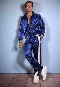 Shiny Satin Nylon Tracksuit Men’s | Two-piece Jogging Set | Retro Athletic Streetwear Outfit - Etsy