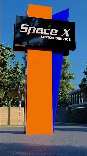 Unique Pylon Signage Design for your shop entrance #pylon #signage #signagemaker #signfabrication