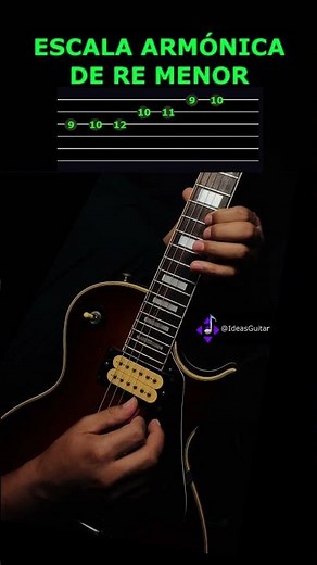 La manera más fácil de aprender la ESCALA DE RE MENOR ARMÓNICA #guitarra #guitarristaslatinos