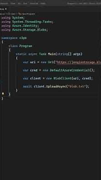 DefaultAzureCredential in 1 minute - Azure SDK for .NET