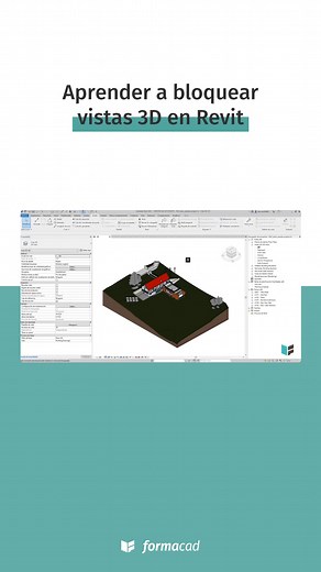 ¿Para qué sirve bloquear vistas 3D en Revit? Durante la construcción de este modelo vamos a necesitar añadir cotas y anotaciones en las vistas 3D. Para conseguir hacerlo de manera eficiente y que estas no se descoloquen, es necesario bloquear las vistas. Para ello debemos ir a la parte inferior de la pantalla y elegir la opcion Guardar orientacion y bloquear vista. De esta manera, podremos añadir cotas sin preocuparnos de que se nos muevan y no se visualicen correctamente. ¿Conocias esta herrami