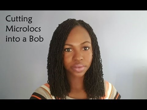 Cutting Bobbi Boss Microlocs into a bob