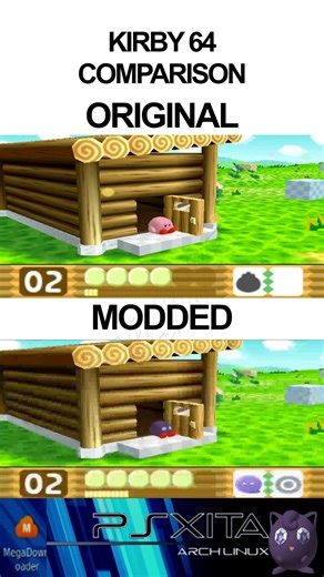 kirby 64 original vs modded comparison 1 #fblifestyle #seohaine #seohainemods #romhack #romhacks | Retro Mods