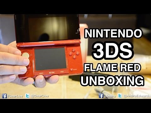 Nintendo 3DS (Flame Red) unboxing