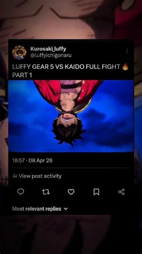 luffy Vs kaido part 1 🔥 #shorts #anime #onepiece #luffy