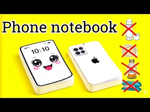 How to Make DIY Mini Notebooks 📒 | Cute Paper Notebook |No Glue |Easy School Craft |iPhone notebook