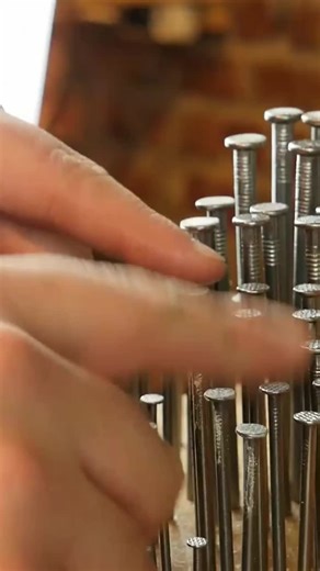 Playing my sympathetic nail violin, full video on YouTube! #homemadeinstruments #violin