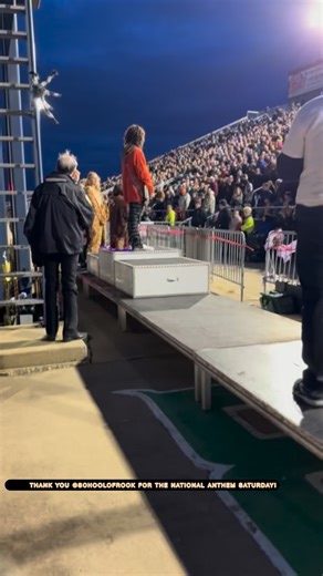 Thank you @SchoolofRock for our National Anthem Saturday night @dirtoval66 🇺🇸 | Dirt Oval 66 Route 66 Raceway