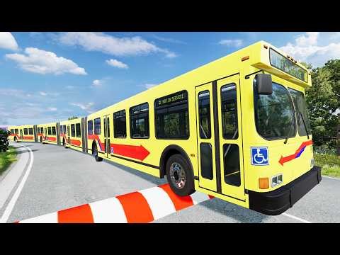 Long Bus Vs Massive Speed Bumps #3 - BeamNG.Drive