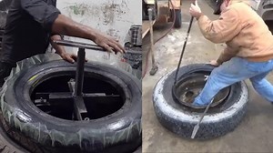 Expert Workers Recycling Old Tires into New Ones